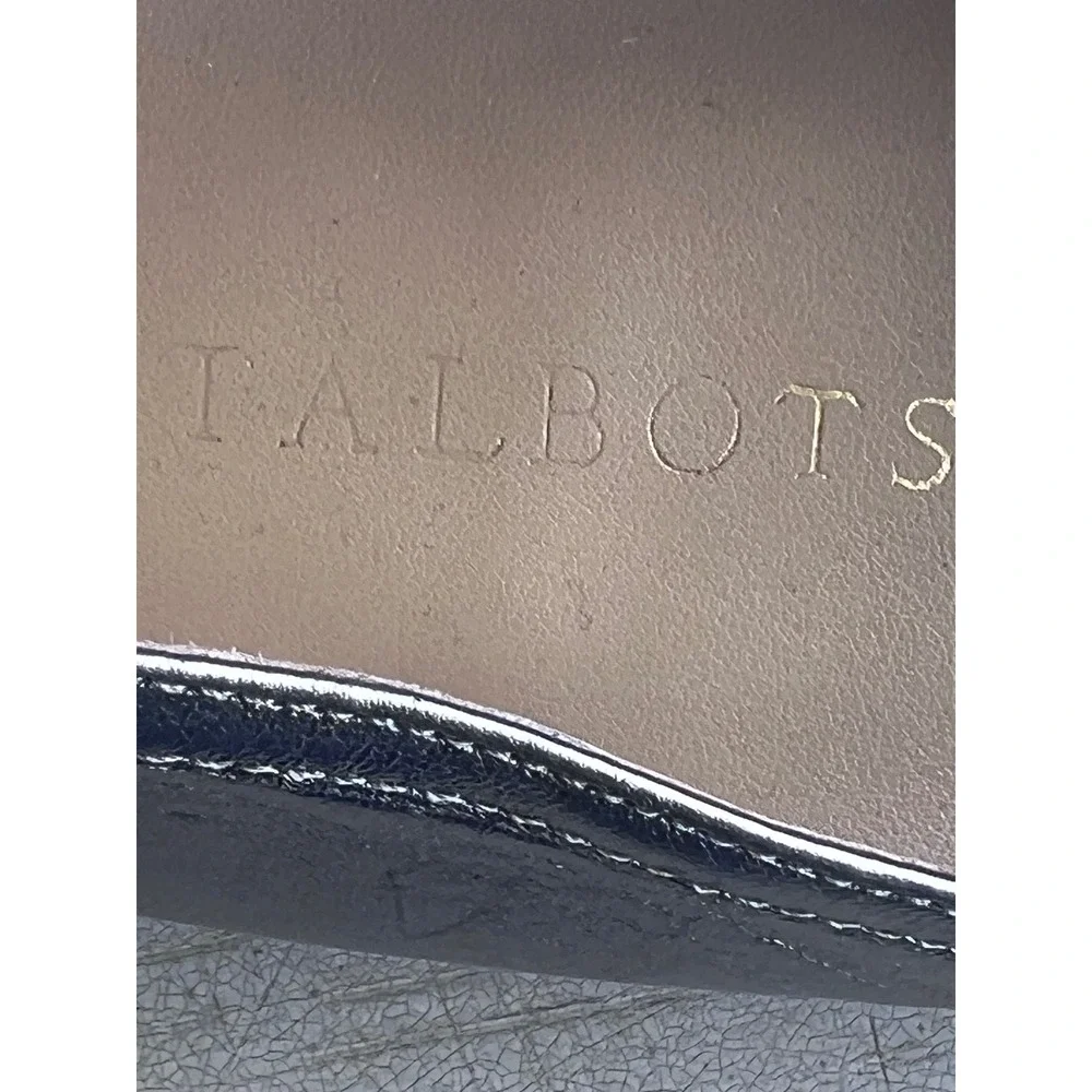 Talbots Metallic Silver Leather Tassel Loafers Womens 7.5 M Whipstitch Flats‎